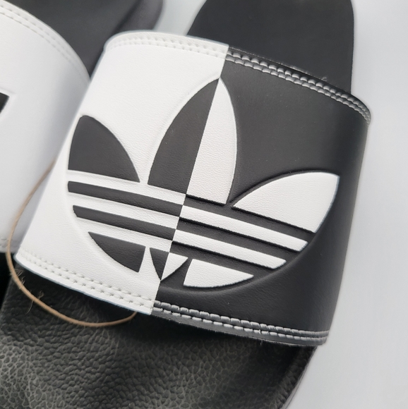 NEW W11 | M10 Adidas Split Lite Slides in Black and White - Picture 5 of 10